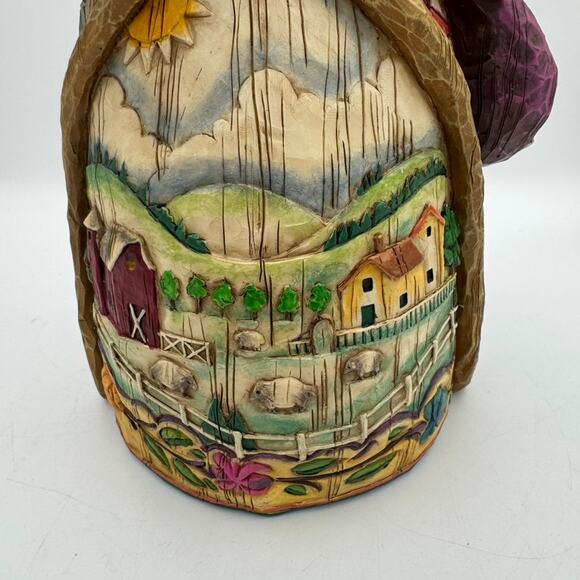 Jim Shore Heartwood Creek O’er The Fields We Go Santa Figurine 112241 Farm Scene - Picture 6 of 8